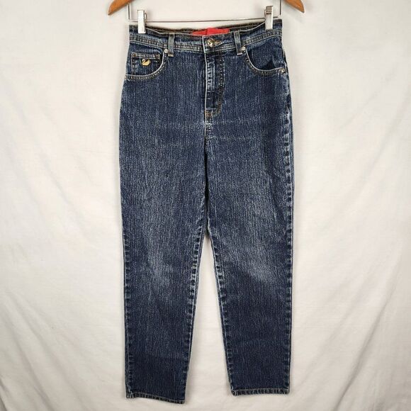 Gloria Vanderbilt Straight Leg Denim Jeans Women's 6 Short Petite Blue High Rise - Picture 1 of 9